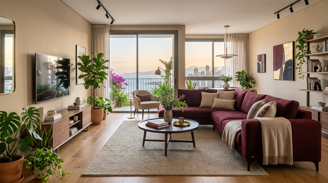 Burgundy Apartment